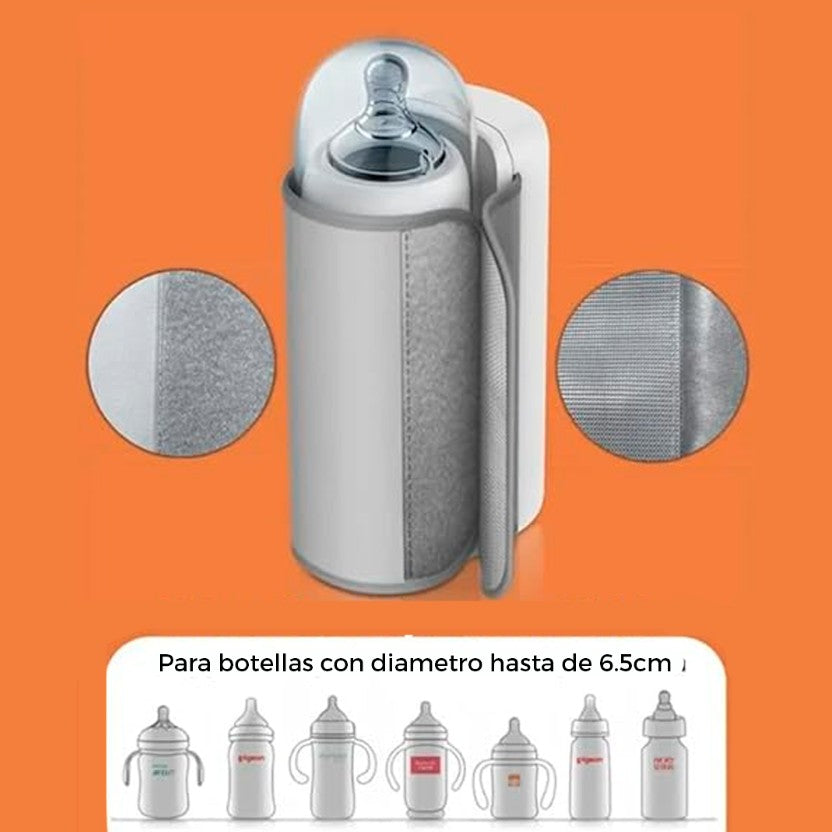 Biberón siempre listo, bebé tranquilo: Calentador portátil recargable para mamaderas