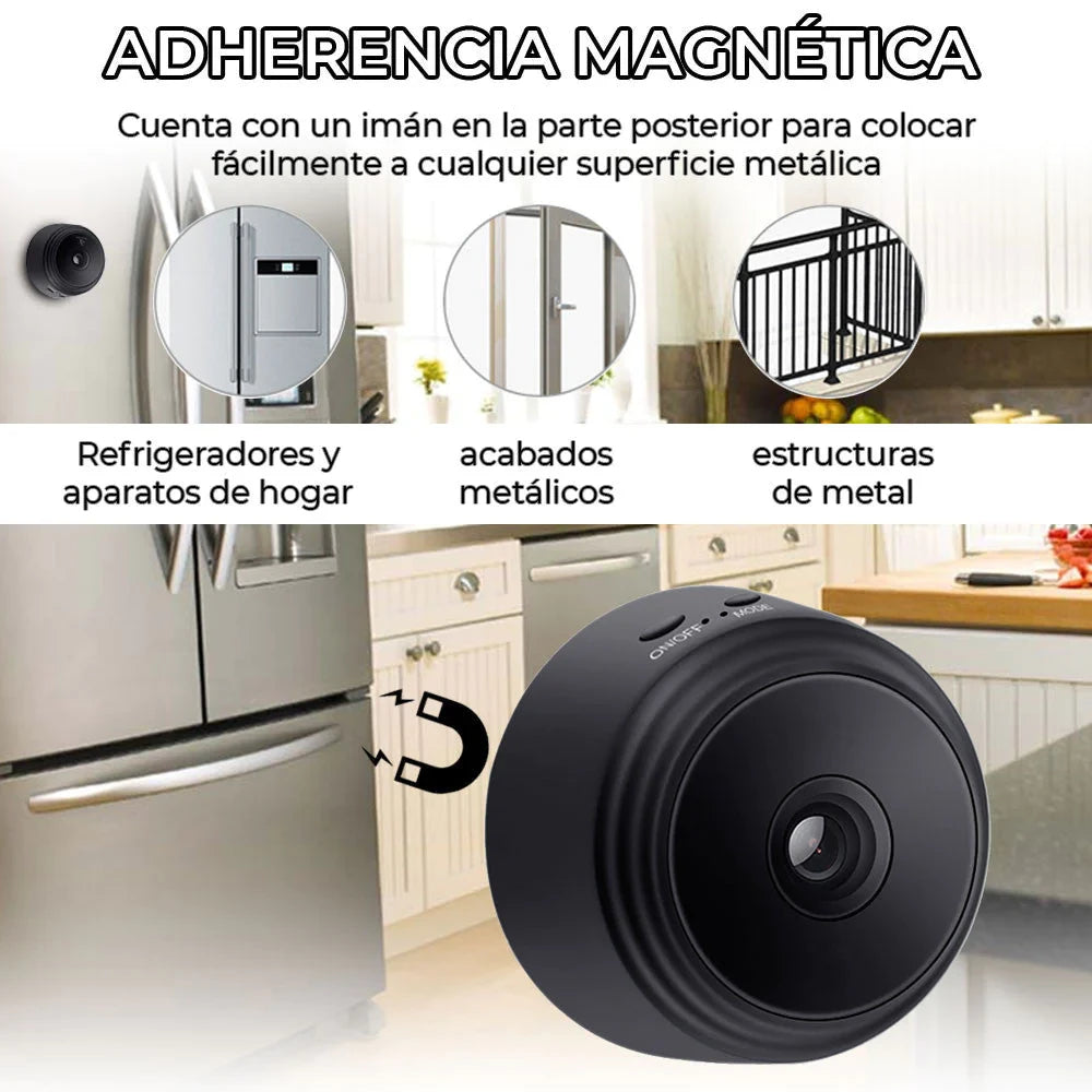 Mini Cámara™ – Cámara de Vigilancia Wi‑Fi 1080p, 150° y Nocturna