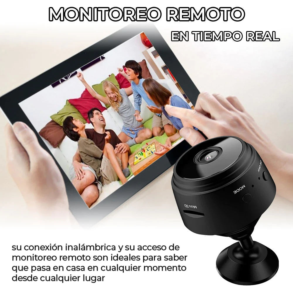 Mini Cámara™ – Cámara de Vigilancia Wi‑Fi 1080p, 150° y Nocturna