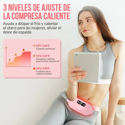 Cinturón Calentador Alivio Cólicos Menstruales Recargable – Alivio Instantáneo del Dolor