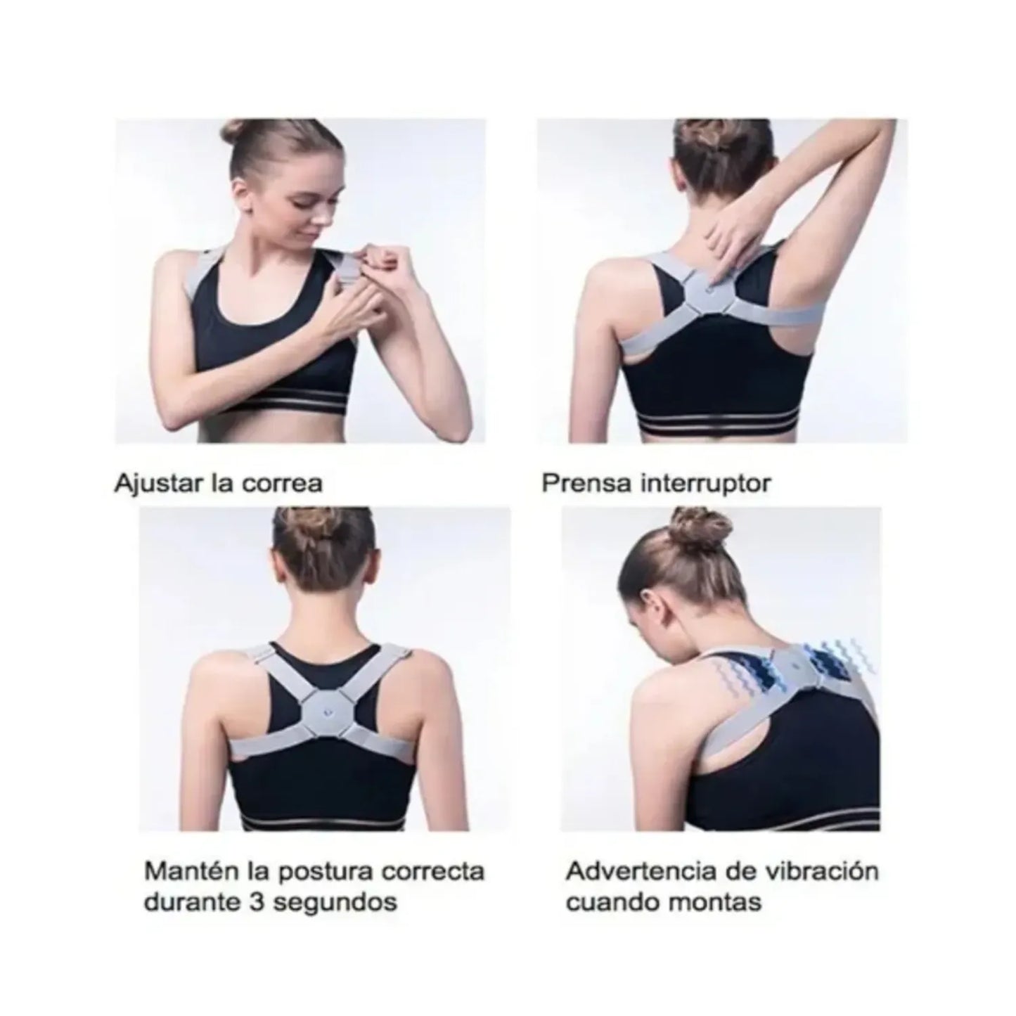 Corrector de postura inteligente con sensor automático - Elimina molestias de cuello y dolores de cabeza